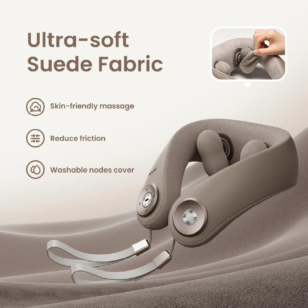 Aparat de masaj cervical RENPHO R-L001, masaj Shiatsu  6D, incalzire, Bluetooth, wireless, acumulator reincarcabil, relaxare gat si umeri [3]