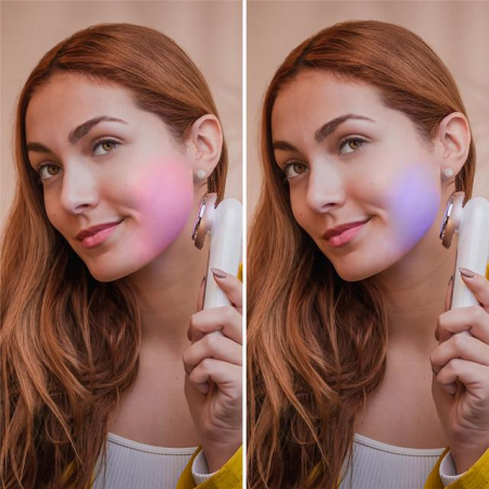 Aparat Pentru Tratament Facial si Intinerirea Pielii Cecotec Bamba FaceCare LightSonic , Masaj facial, EMS, Lumina albastra si rosie [4]