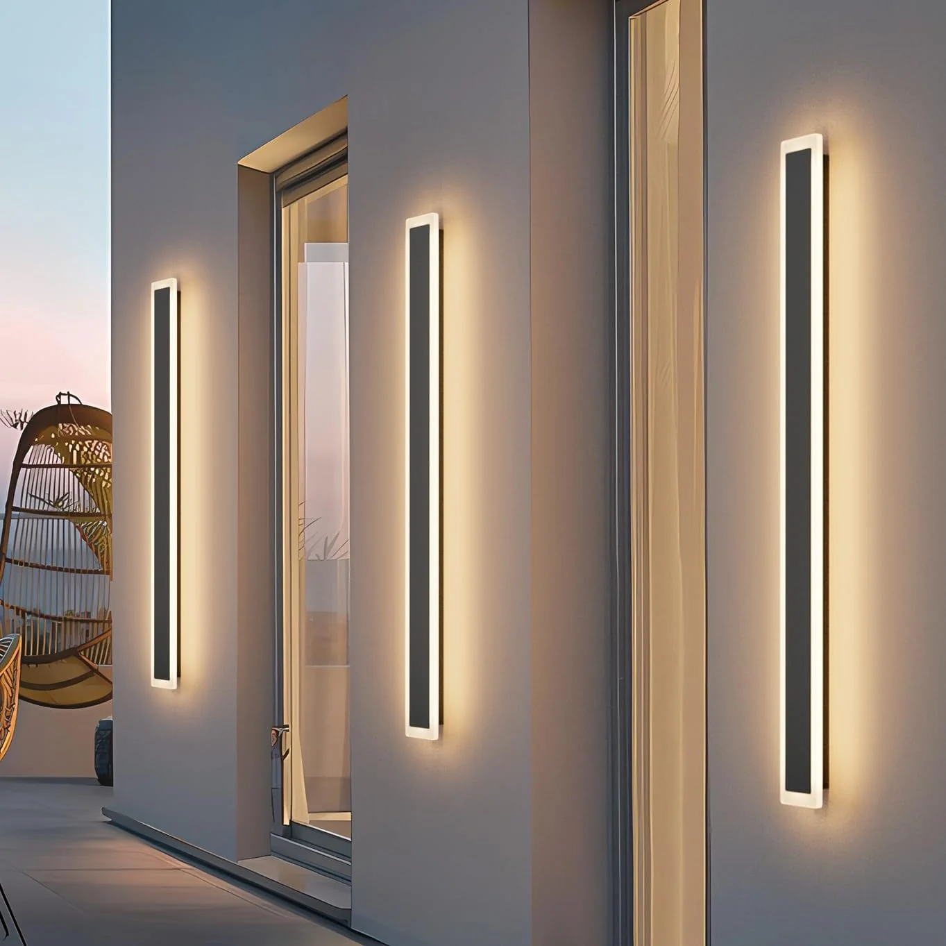 Aplica de perete LED Rovo 2835-80, Exterior/Interior, 80CM, 24W, Lumina calda, IP65 [1]