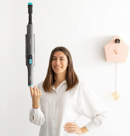 Matura electrica aspirator de mana 2 in1 Cecotec 2100 Twice Max, perie dubla, 20 kPa, 210 W, 45 minute, accesorii incluse [2]