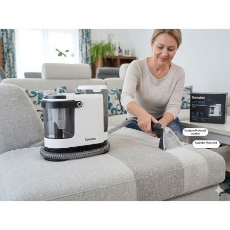 Aspirator cu Spalare si Abur Rovotec EASY WASH, 1700W, Curatare cu apa rece/calda, Abur, 9 accesorii, 15K Pa, Autocuratare, Eliminare Bacterii, Acarieni, Canapea, Mocheta, Geamuri, Bucatarie, Auto, [3]
