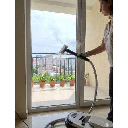 Aspirator cu Spalare si Abur Rovotec EASY WASH, 1700W, Curatare cu apa rece/calda, Abur, 9 accesorii, 15K Pa, Autocuratare, Eliminare Bacterii, Acarieni, Canapea, Mocheta, Geamuri, Bucatarie, Auto, [7]