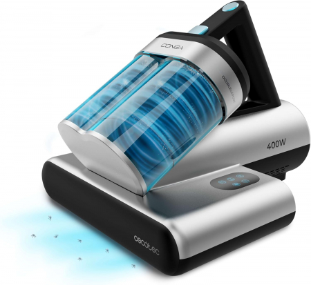 Resigilate - Aspirator UV de pat antiacarieni Cecotec Conga Rockstar 4000, 400W, 13000Pa, aer cald, depozit dublu