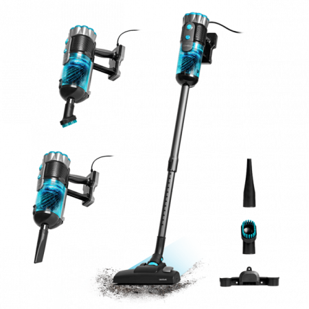 Resigilate - Aspirator vertical 2 in 1 Cecotec PopStar 600 Vital, Putere 600W, Rezervor 500ml, 18 kPa , cablu 6m - RESIGILAT