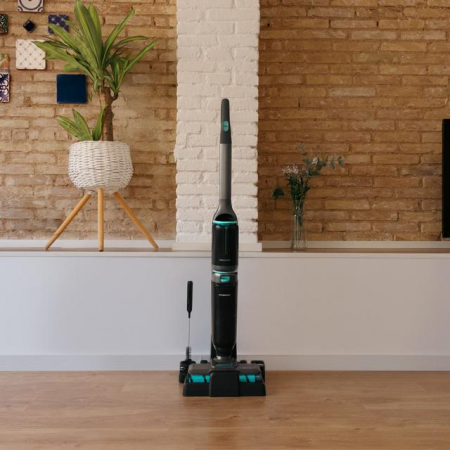 Aspirator vertical cu functie mop Cecotec FreeGo Wash&Vacuum Spray, 250W, Autonomie 30minute, 2 rezervoare, Baza cu autocuratare [9]