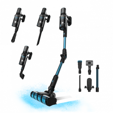 Aspiratoare - Aspirator vertical 3 in 1 Cecotec Conga Rockstar 3500 Storm Flex Animal, 500W, 33.6V Li-Ion, 30 kPa, Mop, Autonomie 70min, accesorii incluse