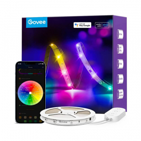 Banda LED Govee H618A RGBIC, 5m, Sincronizare Muzica, Wifi si Bluetooth, Alexa , Google Asistant [0]