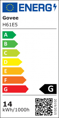 Banda LED Govee COB H61E5 Pro, 3M, RGBIC+W, 1260 LEDs/m,  Alexa, Google Asistant, Matter, Bluetooth, Wi-Fi [9]