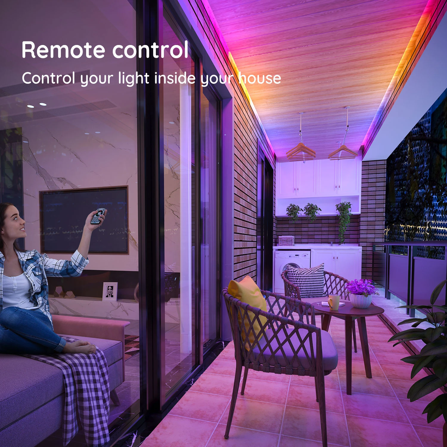 Banda LED Profesionala Govee H6172 RGBIC, 10m, IP65, Sincronizare Muzica, Wi-Fi & Bluetooth, Exterior, Google Assistant & Alexa [13]