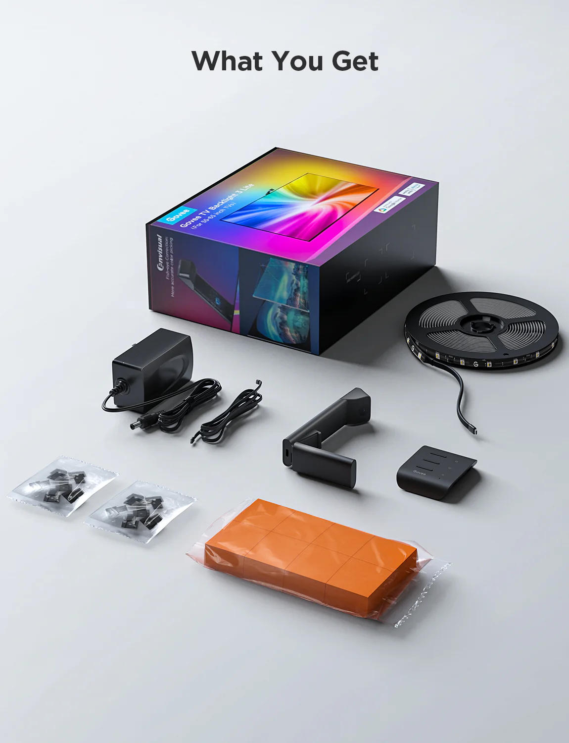 Banda LED Govee TV Backlight 3 Lite, H6099, Wi-Fi + Bluetooth, RGBICW, Camera, 75-85 inch, Fisheye Correction [8]