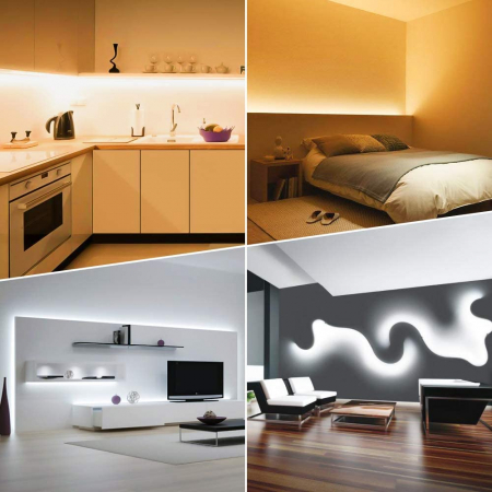 Banda LED Novostella 6m, 112LED/m, Dimmer, Culoare Alba lumina reglabila 3000k - 6000K, Telecomanda [2]