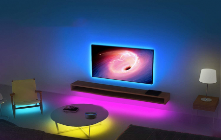 Banda LED RGB Smart Gosund SL3-D Wi-Fi, 16W, senzor muzica, lumina colorata, 10 m, compatibil Alexa/Google Assistant [3]