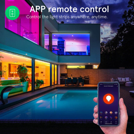 Banda LED Smart Nous F1 WiFi, 5 metri, Control APP [8]