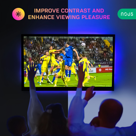 Banda LED TV RGB Nous F8, Smart, USB, 3m, LED 5050, Bluetooth - EOL [1]