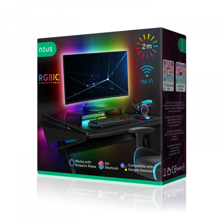 Banda LED TV RGB Nous F9, Smart, Wifi, USB, 2m, LED 5050 [7]