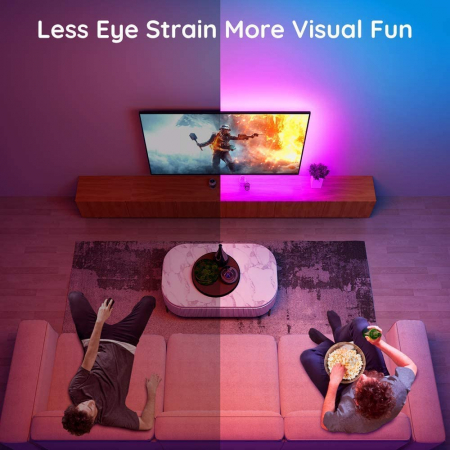 Banda LED TV RGB Govee H6183, USB, Telecomanda, 3m, Sincronizare muzica, 46-60inch [1]