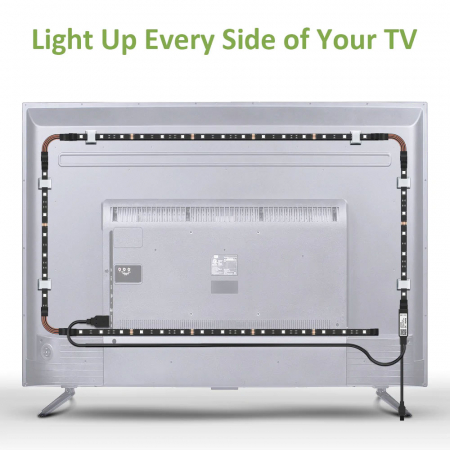 Banda LED TV RGB Ustellar, Smart, USB, Telecomanda, 2m, LED 5050, 60 Leduri [7]