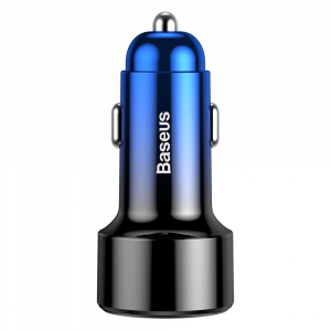Baseus Incarcator auto Magic PPS QC 4.0+ 2USB negru - albastru 45W [0]