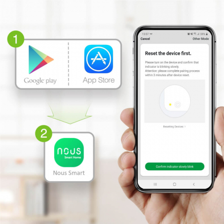 Set 4 Becuri LED RGB Smart NOUS P4, E14, Control din aplicatie [8]