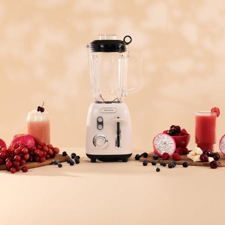 Blender Cecotec Power Black Titanium RetroBeige, 1200W, Bol sticla 1.5L - RESIGILAT [1]