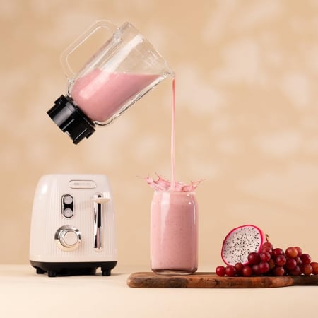 Blender Cecotec Power Black Titanium RetroBeige, 1200W, Bol sticla 1.5L [2]