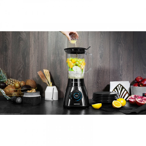Blender Cecotec Power Black Titanium 1800 Smart, 1800 W, Zdrobire gheata, Bol sticla, Filtru pentru sucuri, 22000-rpm [8]