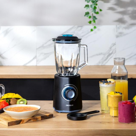 Blender Cecotec Power Black Titanium 2000MAX Mix Go, 20000 W, Zdrobire gheata, Bol sticla 1.5L [1]