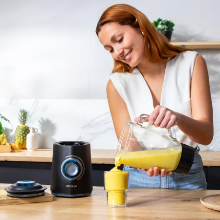 Blender Cecotec Power Black Titanium 2000MAX Mix Go, 20000 W, Zdrobire gheata, Bol sticla 1.5L [6]