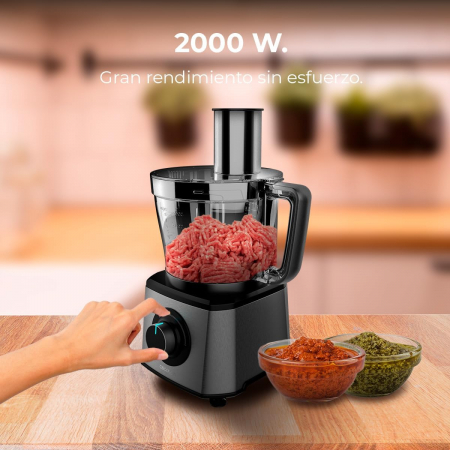 Robot de bucatarie Cecotec Paprika 2000 Full, 2000 W, capacitate 3.5L, blender 1.8L, 2 trepte de viteza [4]