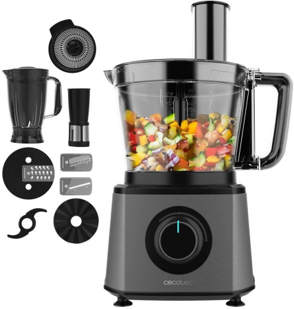 Casa si Gospodarie - Robot de bucatarie Cecotec Paprika 2000 Full, 2000 W, capacitate 3.5L, blender 1.8L, 2 trepte de viteza