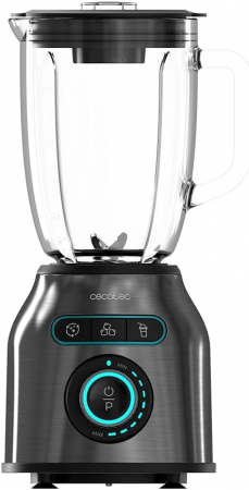Blendere - Blender Cecotec Power Black Titanium 2200MAX Smooth, 2200 W, Zdrobire gheata, Bol sticla 1.75L