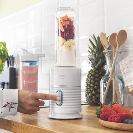 Blender Cecotec Power Titanium 500 EasyGo, 500W, 2 recipiente 600ml, 2 tuburi frigorifice [3]