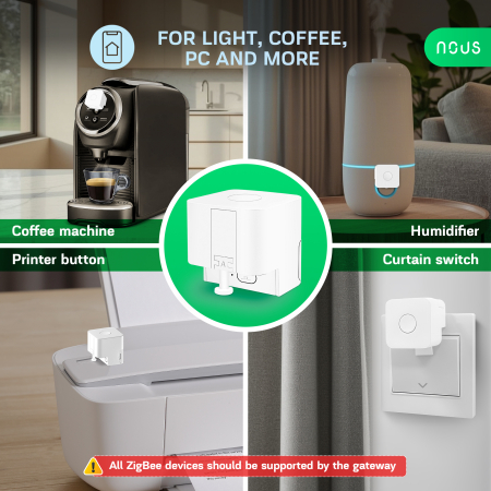 Buton Smart Wireless NOUS C2 Zigbee, dispozitiv automat de apasare butoane, control aplicatie, compatibil Alexa/Google Assistant [5]