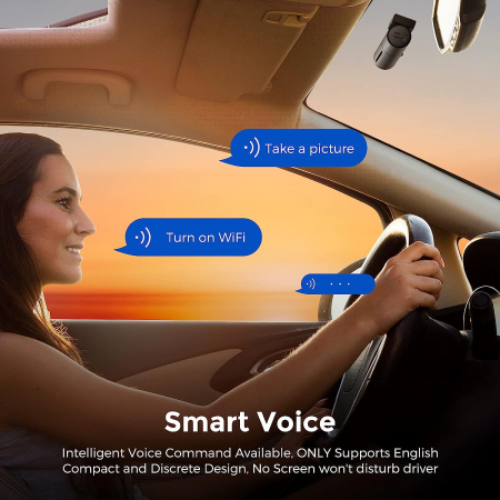 Camera auto DVR AZDOME M300S, Dubla, 4K + 1080P, 5GHz WiFi, GPS, Unghi 170°, Comanda vocala, Card 64G inclus - Resigilat [6]