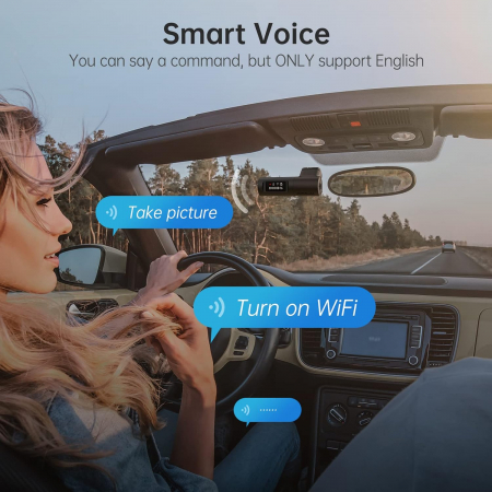 Camera auto DVR AZDOME M330, Wifi, 1080P FHD, WiFi, Unghi 170°, G-Sensor, Loop Recording, Parking Monitor, Super Night Vision [6]