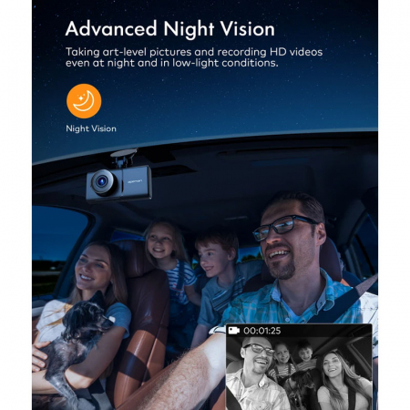 Camera auto DVR  Dubla APEMAN C680, Full HD, Fata si Interior, Unghi 170 grade, WDR, G-Sensor, Mod parcare, Filmare in bucla [3]