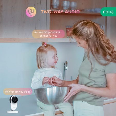 Camera de supraveghere IP WIFI NOUS W5 Smart, Interior, 2K Ultra HD [4]