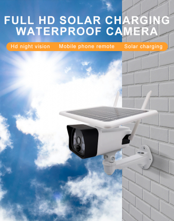 Camera de supraveghere WIFi cu panou solar Rovo SN-P5, 1080P HD,CCTV,  Night Vision, Senzori miscare, Alexa, Google Home, Tuya [5]