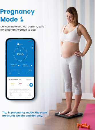 Cantar de baie Smart Renpho R-A016,  Bluetooth, Maxim 180Kg, negru,mod de sarcina, 13 masuratori, BMI, Compatibil cu Samsung Health, Apple Health, Google Fit and Fitbit sync. [2]