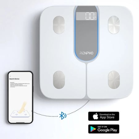 Cantar SMART Digital RENPHO A033 Body Composition, Wifi, Bluetooth, Greutate, BMI, Grasime Corporala, Muschi, Oase, Apple Health, Fitbit, Samsung Health [2]