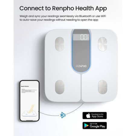 Cantar SMART Digital RENPHO A033 Body Composition, Wifi, Bluetooth, Greutate, BMI, Grasime Corporala, Muschi, Oase, Apple Health, Fitbit, Samsung Health [5]