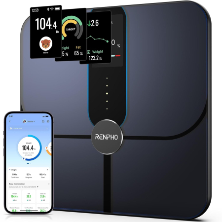 Masaj - Cantar SMART Digital RENPHO R-A031 – Body Composition, Wifi, Bluetooth, Greutate, BMI, Grasime Corporala, Muschi, Oase, Apple Health, Fitbit, Samsung Health