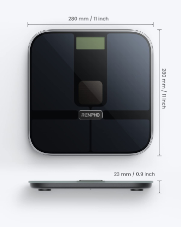 Cantar SMART Digital RENPHO R-A020 – Body Composition, Alimentare Solara, Greutate, Grasime Corporala, Muschi, Oase, Bluetooth, Apple Health, Fitbit, Samsung Health [8]