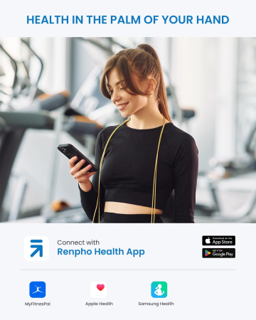 Cantar SMART Digital RENPHO R-A020 – Body Composition, Alimentare Solara, Greutate, Grasime Corporala, Muschi, Oase, Bluetooth, Apple Health, Fitbit, Samsung Health [4]