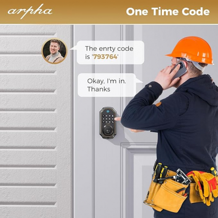 Incuietoare inteligenta Arpha D280, Amprenta, Aplicatie smart, PIN, Wifi, Bluetooth, Cheie, Tuya [4]