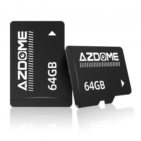 Card MicroSD AZDOME 64GB, U3, A2, V30, 90MB/S [0]