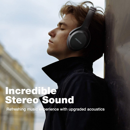 Casti audio Mpow H12 IPO, Active Noise Canceling, Bluetooth 5.0, USB-C, Bas puternic, Microfon CVC8.0, Autonomie 40 ore, True Wireless - Resigilat [5]