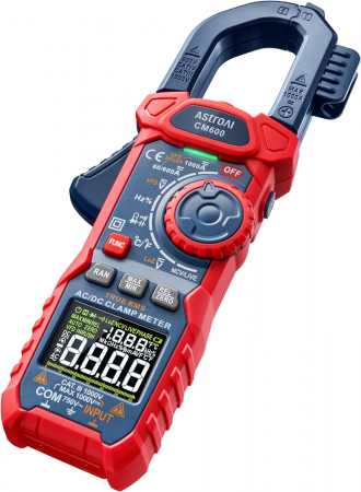 Casa si Gospodarie - Clampmetru (cleste ampermetric) Multimetru digital AstroAI CM600, 6000 Counts, 1000A TRMS, Auto-ranging, Masoara Tensiunea, curentul AC DC, rezistenta, capacitatea, frecventa, continuitatea, testarea