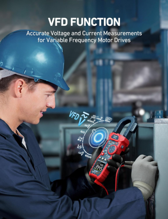 Clampmetru (cleste ampermetric) Multimetru digital AstroAI CM600, 6000 Counts, 1000A TRMS, Auto-ranging, Masoara Tensiunea, curentul AC/DC, rezistența, capacitatea, frecvența, continuitatea, testarea [4]