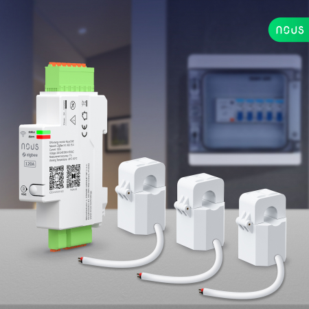 Contor electric NOUS D4Z ZigBee Smart DIN 120A, monitor consum in timp real , montare pe sina DIN [1]
